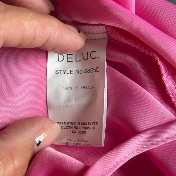 Pink Spaghetti Strap Satin Wrap Midi/Maxi Dress size Small - Picture 5 of 5